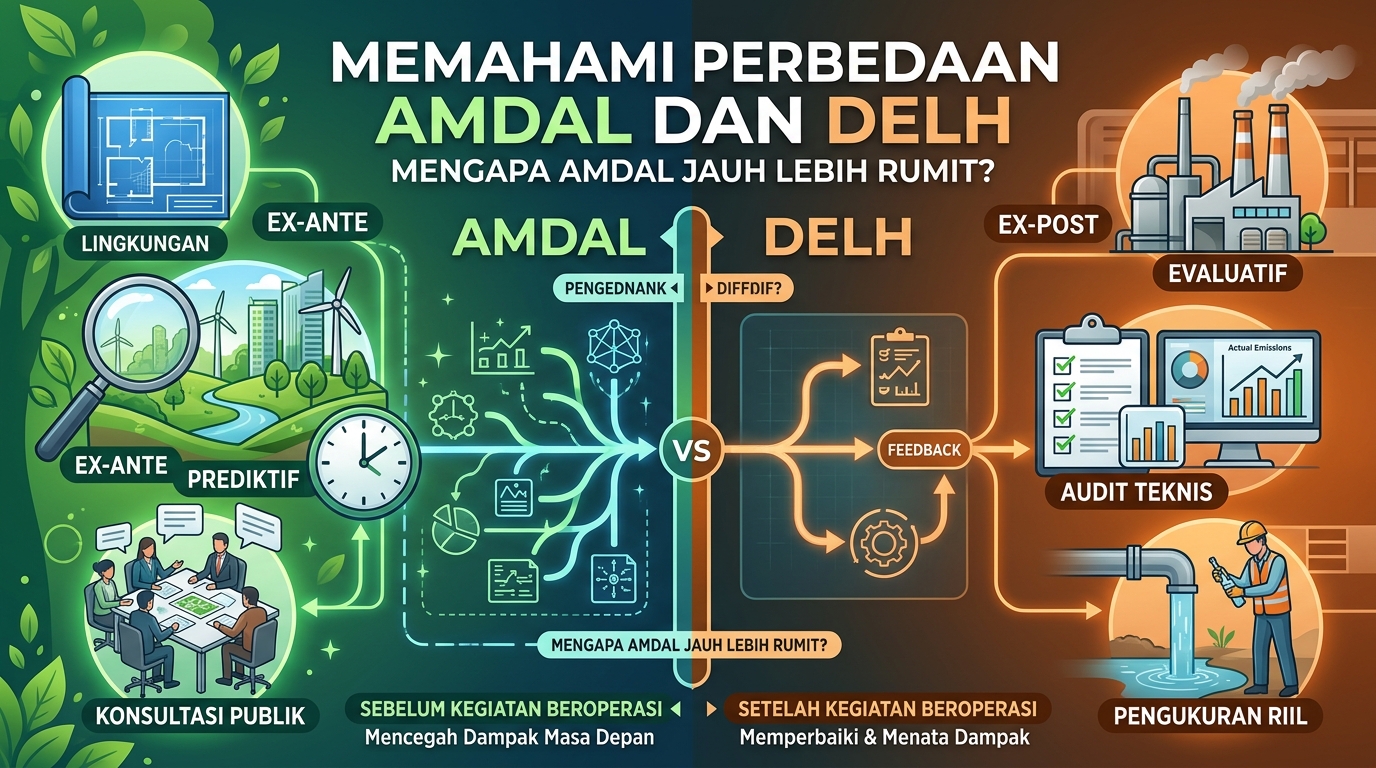 Memahami Perbedaan AMDAL dan DELH: Mengapa AMDAL Jauh Lebih Rumit?